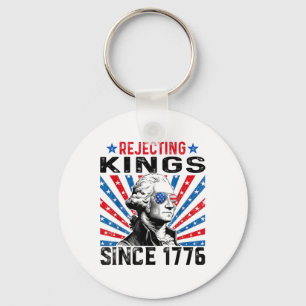 Rejecting Kings Since 1776 Distressed Usa Flag Vin Keychain
