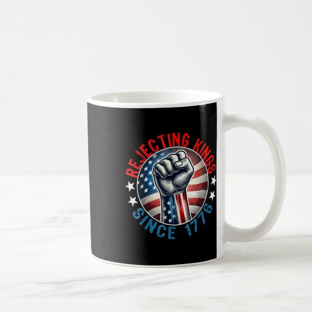 Rejecting Kings Since 1776 Hand Grip Design  Coffee Mug (Right)
