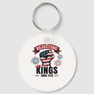 Rejecting Kings Since 1776 Patriotic Aesthetic Keychain