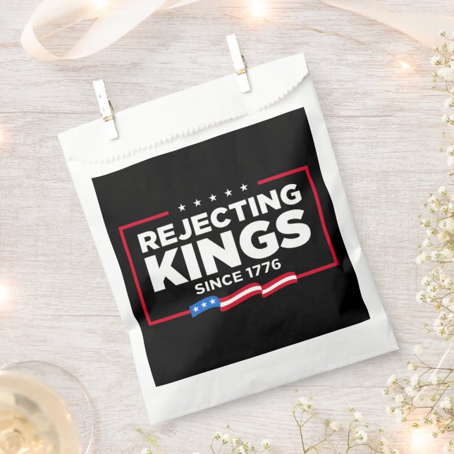 Rejecting Kings Since 1776 Patriotic USA Flag Favor Bag (Clipped)