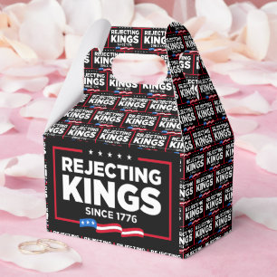 Rejecting Kings Since 1776 Patriotic USA Flag Favor Boxes