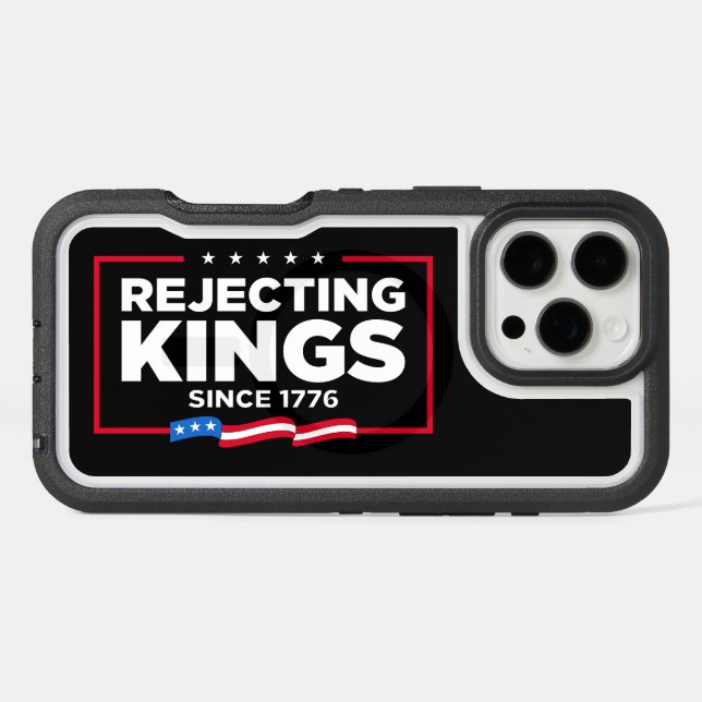Rejecting Kings Since 1776 Patriotic USA Flag Otterbox iPhone Case (Back Horizontal)