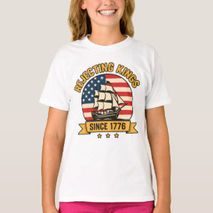 Rejecting Kings Since 1776 Vintage Patriotic USA  T-Shirt