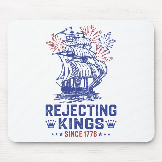 Rejecting Since 1776 American Flag Usa 4th Of July Mouse Pad (Front)