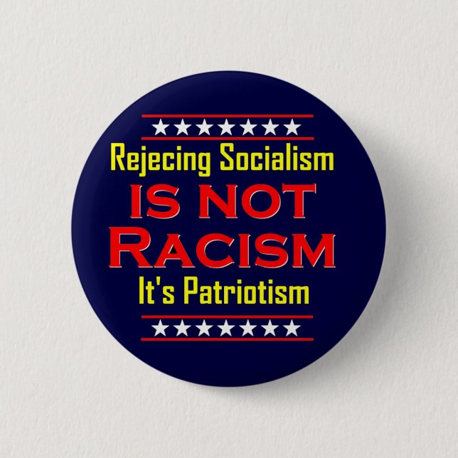 Rejecting Socialism, Pinback Button (Front)