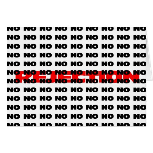 REJECTION CARDS (Front Horizontal)