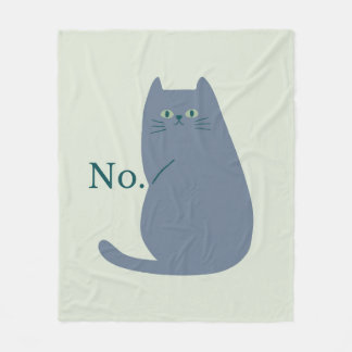 Rejection Cat Fleece Blanket