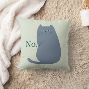 Rejection Cat Throw Pillow