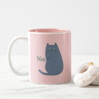 Rejection Cat Two-Tone Coffee Mug
