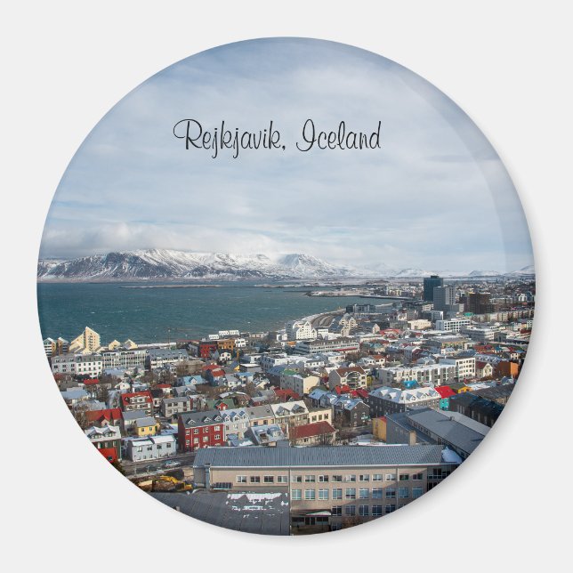 Rejkjavik, Iceland view from above Magnet (Front)