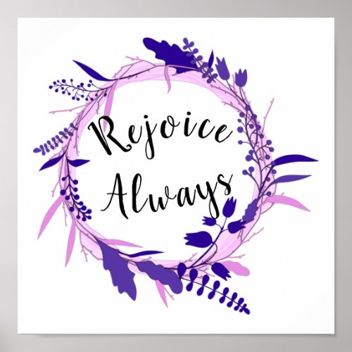Rejoice Always 1 Thessalonians 516_18 Christian  Poster