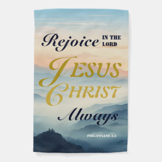 Rejoice Always Garden Flag (Double Sided)