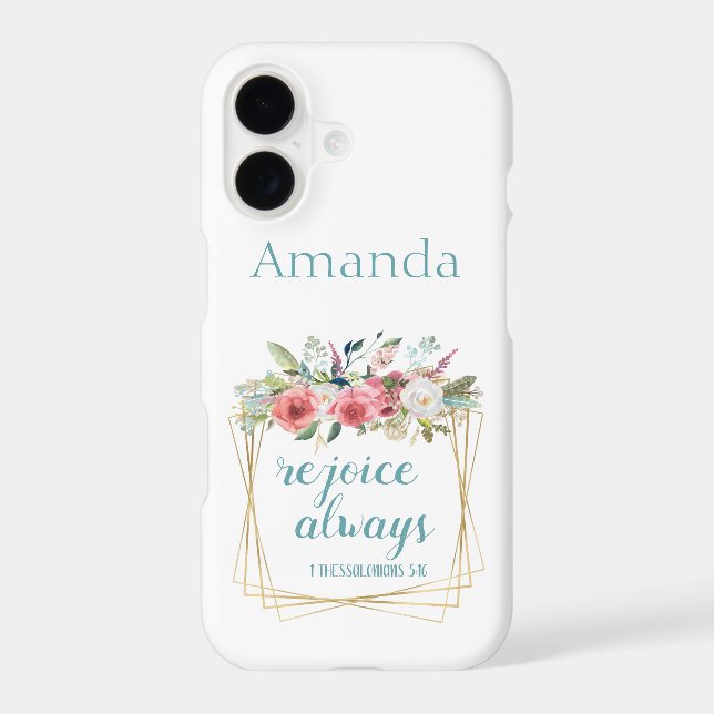 Rejoice Always Iphone Case (Back)