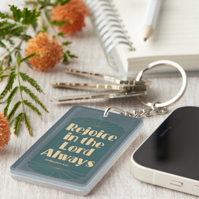Rejoice Always / Pray about Everything Keychain (Front Right)