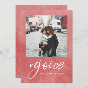 Rejoice and Be Glad Christmas Photo Holiday Card