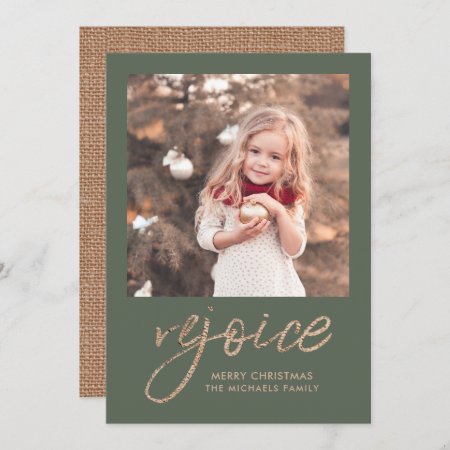 Rejoice And Be Glad Religious Christmas Photo Holiday Card