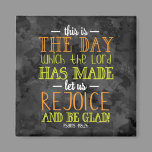 Rejoice and Be Glad Typography Bible Verse Modern Magnet
