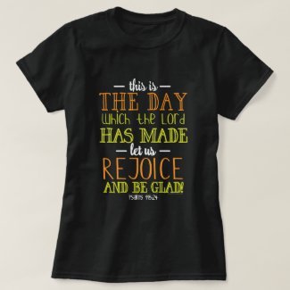 Rejoice and Be Glad Typography Bible Verse Modern T-Shirt