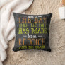 Rejoice and Be Glad Typography Bible Verse Modern Throw Pillow