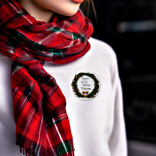 Rejoice and believe nativity button