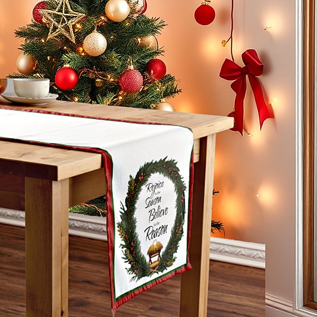 Rejoice and believe nativity short table runner (Creator Uploaded)