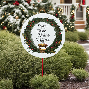 Rejoice and believe nativity sign