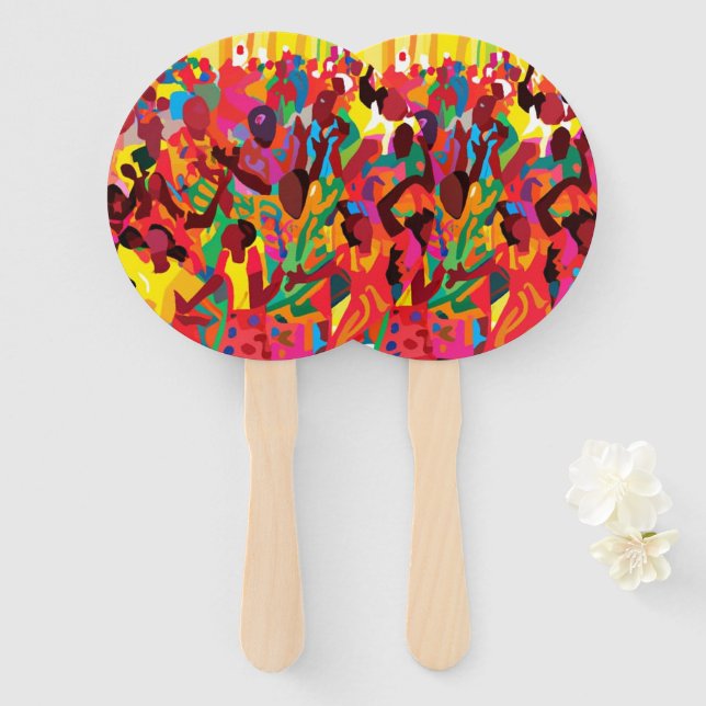 Rejoice And Feel The Holy Spirit Hand Fan (Front and Back)