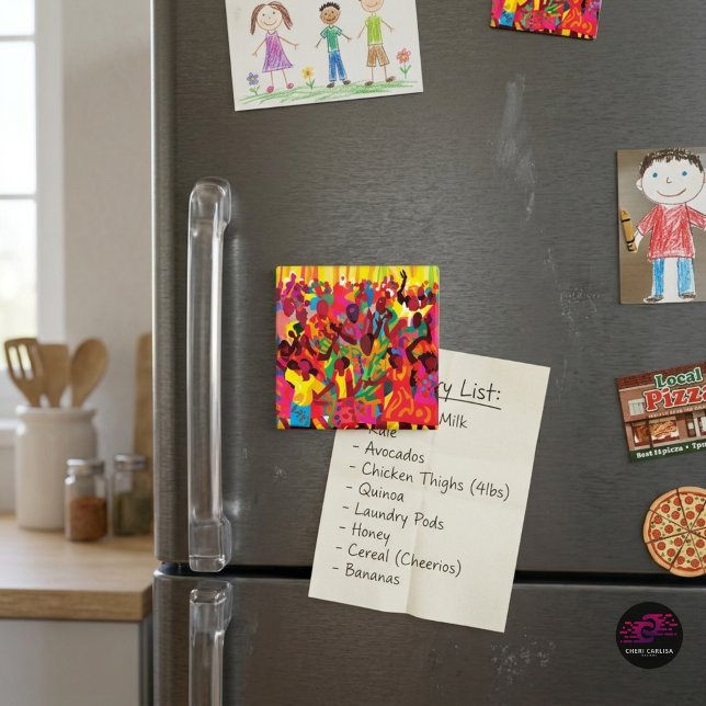 Rejoice And Feel The Holy Spirit Worship Magnet (Even the grocery list got better vibes)