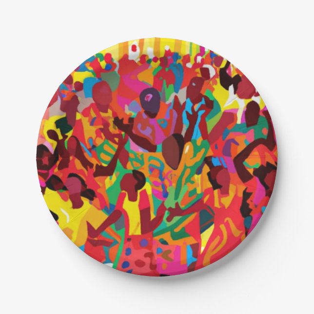 Rejoice And Feel The Holy Spirit Worship Paper Plates (Front)