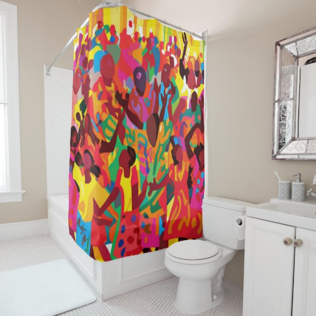Rejoice And Feel The Holy Spirit Worship Shower Curtain (In Situ)