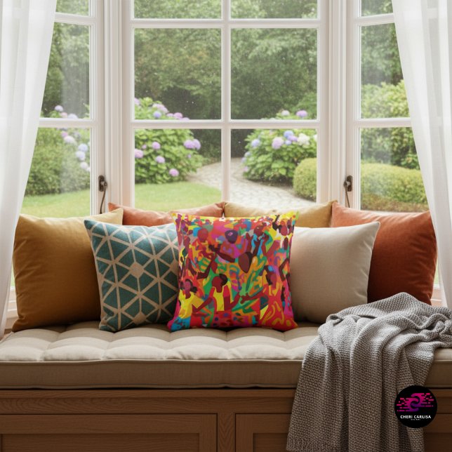 Rejoice And Feel The Holy Spirit Worship Throw Pillow (This window seat just got a whole lot louder)