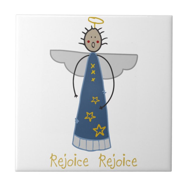 Rejoice Angel Ceramic Tile (Front)