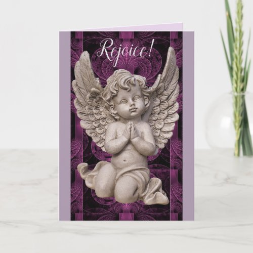 Rejoice Angel Christmas Card With Bible Verse