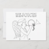 Rejoice Angel Coloring Book Postcard (Front)