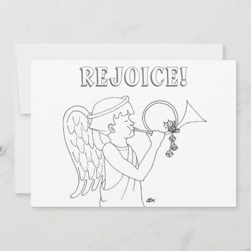 Rejoice Angel Coloring Book Postcard