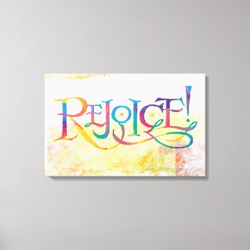Rejoice Card Canvas Print