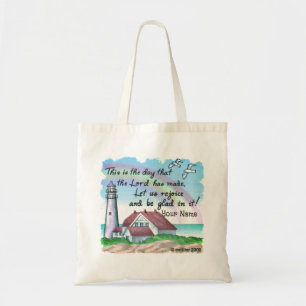 Rejoice Christian Lighthouse Tote Bag