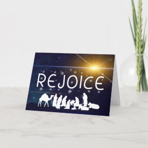 REJOICE Christmas Nativity Holiday Card
