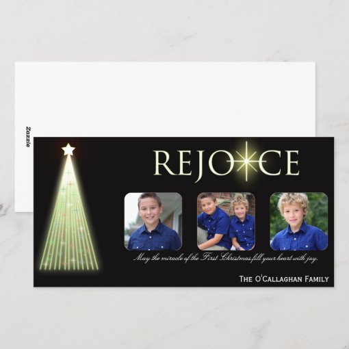 Rejoice - Christmas Photo Card | Zazzle