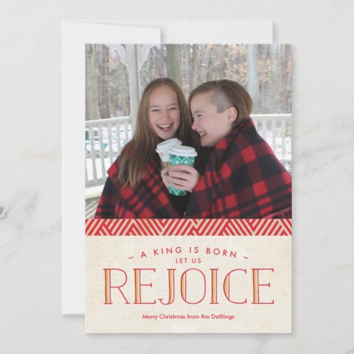 Rejoice Christmas Photo Card