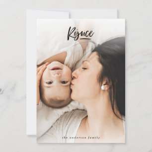 Rejoice christmas photo holiday card