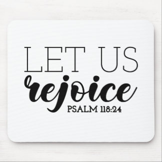 Rejoice Gospel Graphics Scripture Art Christian Mouse Pad