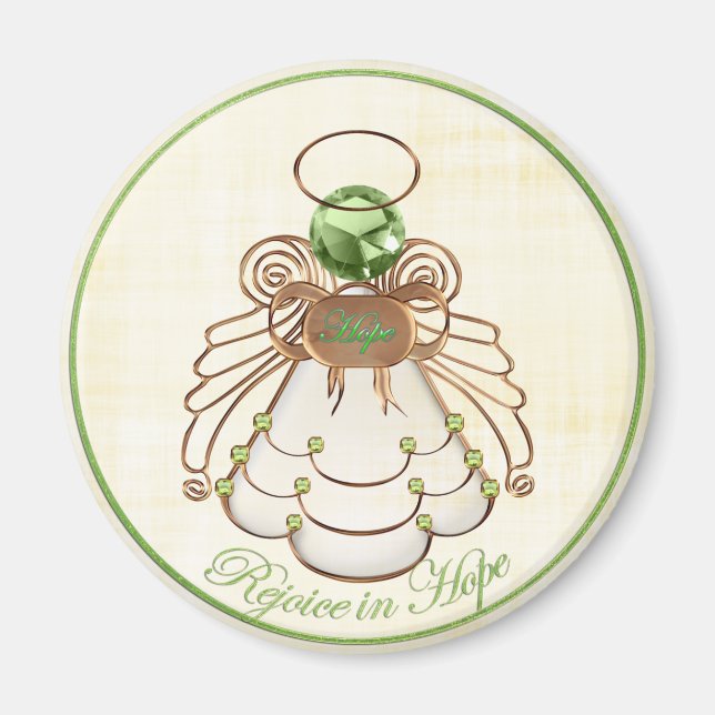 Rejoice in Hope - Christmas Angel of Hope Magnet (Front)