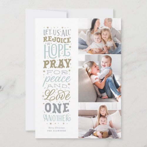 Rejoice in Hope Religious Christmas Photo Card