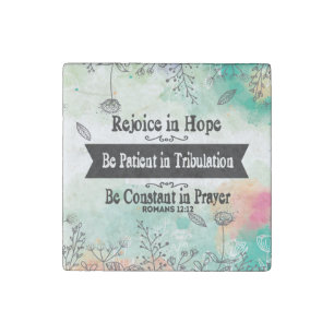 Rejoice in Hope Stone Magnet