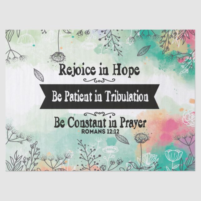 Rejoice in Hope Tissue Paper (Front)
