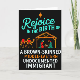 Rejoice In The Birth Of A Brown Skinned Christian  Card
