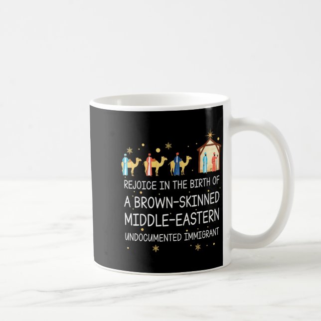 Rejoice In The Birth Of A Brown Skinned Christian  Coffee Mug (Right)