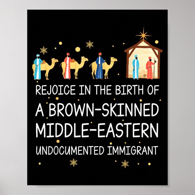 Rejoice In The Birth Of A Brown Skinned Christian  Poster (Front)