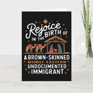 Rejoice In The Birth Of A Brown Skinned Christmas Card